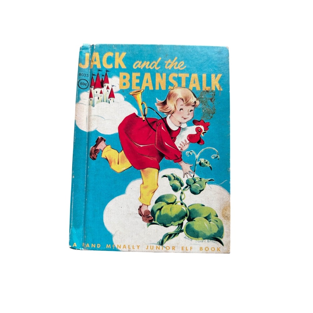 Vintage 1951 Jack and‎ the Beanstalk Rand McNally Junior Elf Book 8033 Hardcover
